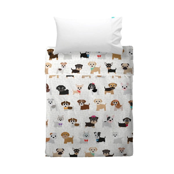 Vaikiškas užvalkalas ant pagalvės ir lovos užvalkalas "Ponas Lapė Šunys", 120 x 180 cm