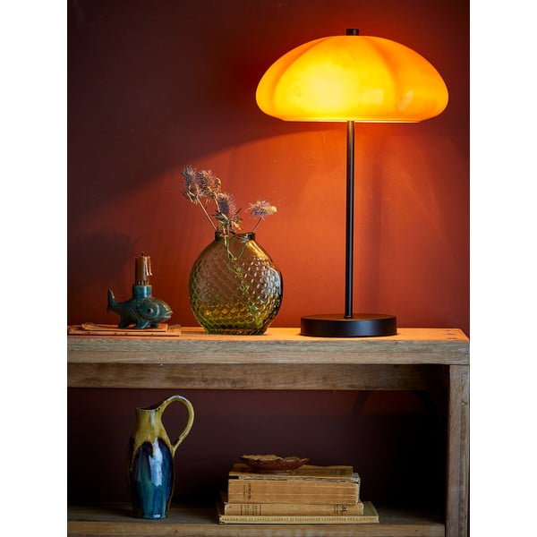Ochros spalvos stalinis šviestuvas (aukštis 46,5 cm) su stiklo gaubtu Kinoko – Bloomingville-image-2