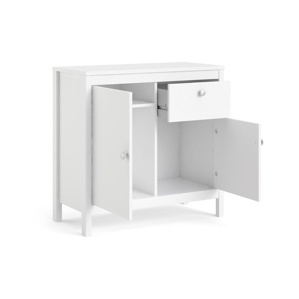 Žema šoninė spintelė baltos spalvos 82x80 cm Madrid – Tvilum-image-4