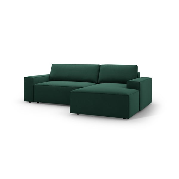 Sulankstoma kampinė sofa žalios spalvos (su dešiniuoju kampu) Jodie – Micadoni Home-image-2