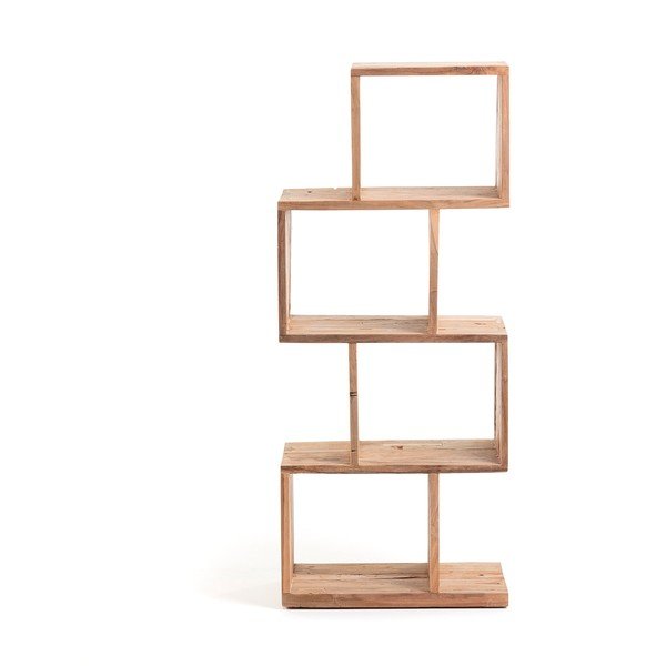 Natūralios spalvos iš tikmedžio masyvo knygų spinta  55x132x30 cm Aroba – Kave Home