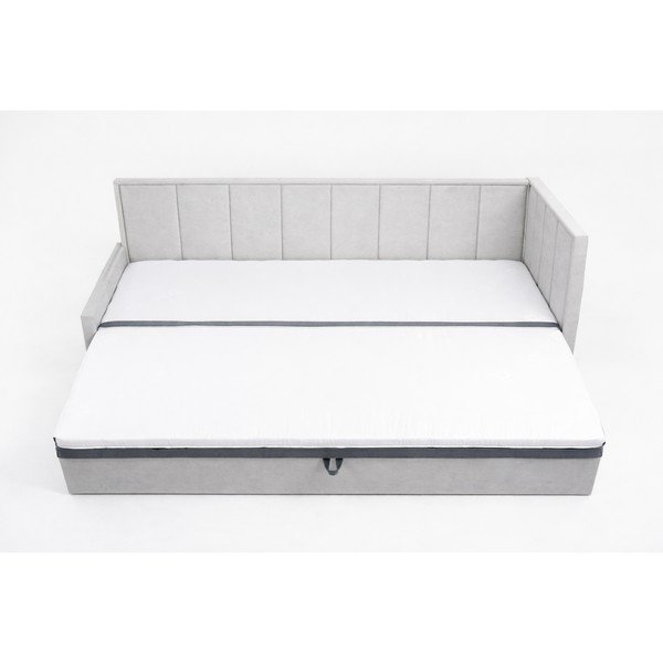 Pilkos spalvos iš šenilinio audinio sulankstoma/su sandėliavimo vieta sofa 214 cm Fulgeo – ELTAP-image-3