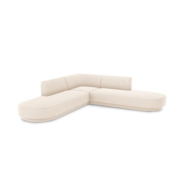 Kreminė kampinė sofa Miley - Micadoni Home