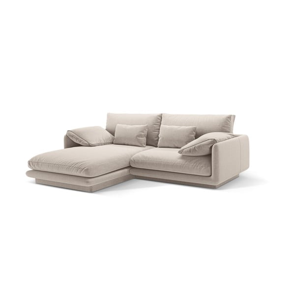 Kampinė sofa smėlio spalvos (su kairiuoju kampu) Torino – Micadoni Home-image-2