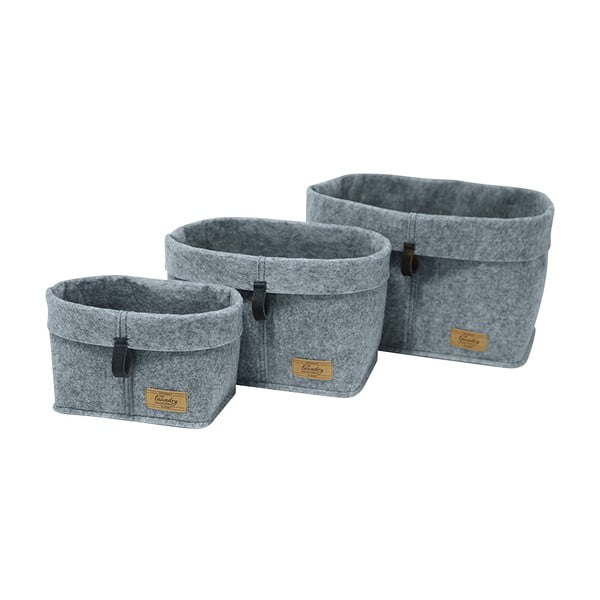 Pilkos spalvos krepšys iš tekstilės Wenko Felt, 24 x 16 cm-image-4