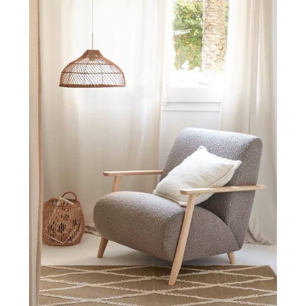 Natūralios spalvos rotango šviestuvo gaubtas ø 42,5 cm Dyara - Kave Home-image-1
