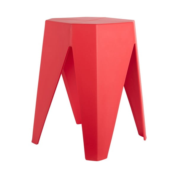 Raudonos spalvos iš plastiko taburetė Cherish – Leitmotiv