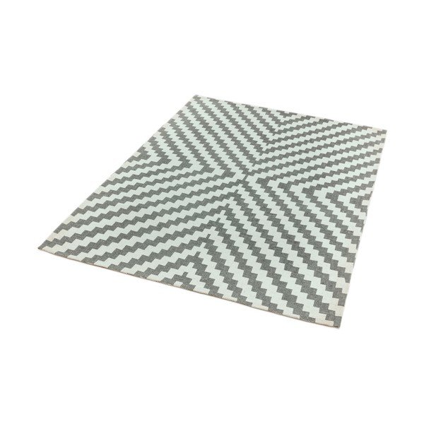Pilkos ir baltos spalvos kilimas "Asiatic Carpets Geo", 120 x 170 cm-image-2