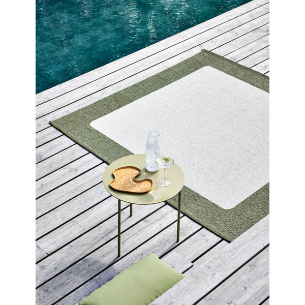 Žalios spalvos/kreminės spalvos lauko ir vidaus kilimas 70x120 cm Ilda Pine – Pappelina-image-4
