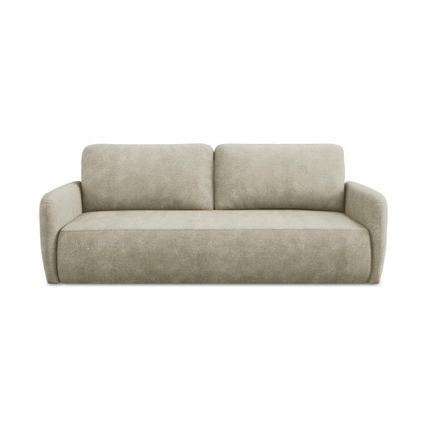 Smėlio spalvos iš šenilinio audinio sulankstoma/su sandėliavimo vieta sofa 218 cm Lilo – Makamii