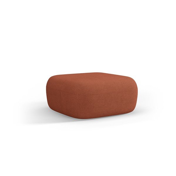 Terakotos spalvos pufas iš boucle Jenny – Micadoni 