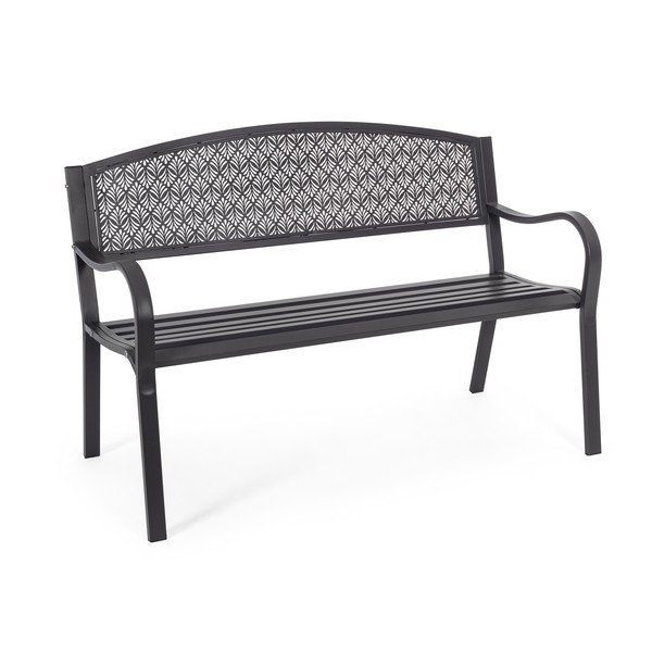 Antracito spalvos metalinis sodo suoliukas Lizette – Bizzotto-image-2