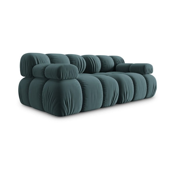 Sofa smaragdinės spalvos iš velveto 188 cm Bellis – Micadoni Home-image-3