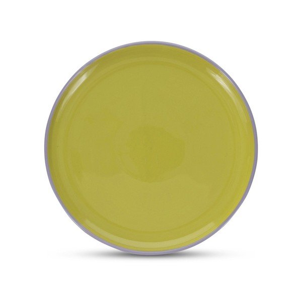 Žalios spalvos/violetinės spalvos iš akmens masės lėkštė ø 26 cm Duo – ONA