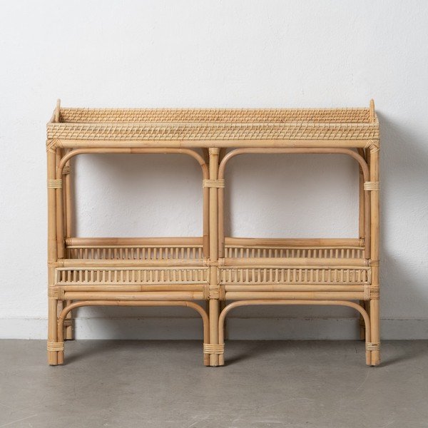 Iš rotango konsolinis staliukas natūralios spalvos 38x100 cm Ratán – Ixia-image-2