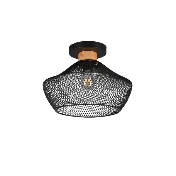 Lubinis šviestuvas juodos spalvos ø 35 cm su metaliniu gaubtu Valeria – Reality