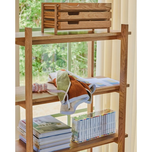 Iš frote audinio iš medvilnės vonios rankšluostis rudos spalvos 70x140 cm Block – Hübsch-image-4