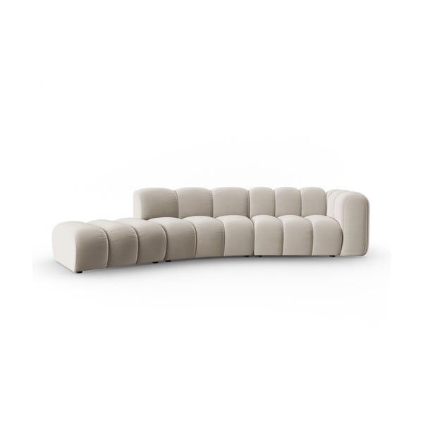 Kampinė sofa smėlio spalvos (su dešiniuoju kampu) Lupine – Micadoni Home