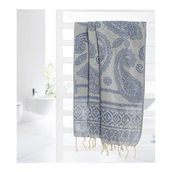 Hamamo rankšluostis "Paisley", mėlynas-image-2