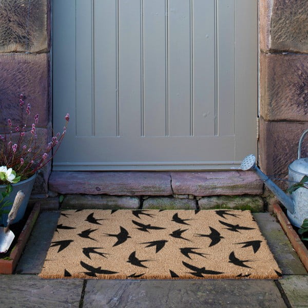 Iš kokoso pluošto grindų kilimėlis 40x60 cm Swallows – Artsy Doormats-image-3