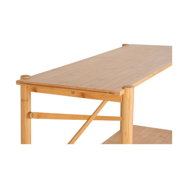 Iš bambuko konsolinis staliukas natūralios spalvos 32x83 cm Manaus – House Nordic-image-4