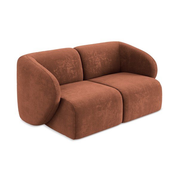 Terakotos spalvos sofa iš šenilinio audinio 174 cm Lani – Makamii-image-2