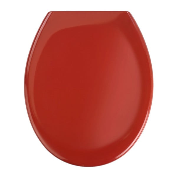 Raudonos spalvos klozeto sėdynė su lengvu uždarymu "Wenko Premium Ottana", 44,5 x 37,5 cm