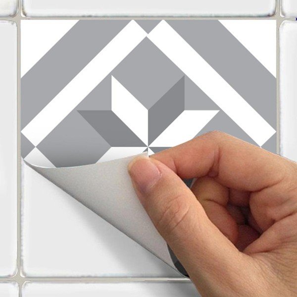 24 sieninių lipdukų rinkinys Ambiance Wall Decal Cement Tiles Azulejos Micalina, 15 x 15 cm-image-3