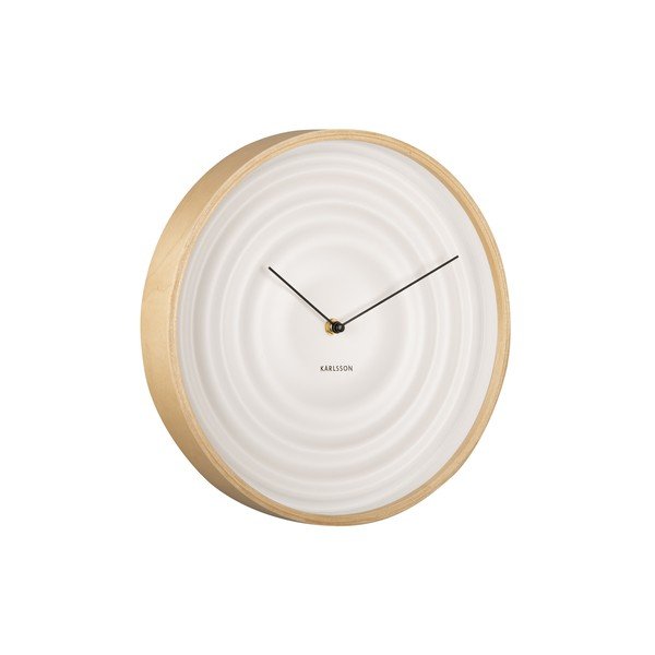 Baltas sieninis laikrodis Karlsson Ribble, ø 31 cm-image-2