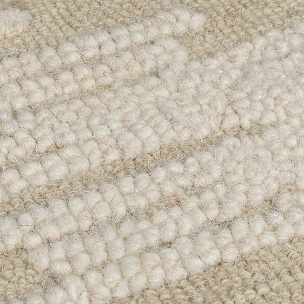 Rankų darbo smėlio spalvos iš vilnos kilimas 120x170 cm Dion Ikat – Flair Rugs-image-2