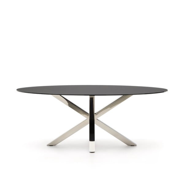 Valgomojo stalas su stikliniu stalviršiu 100x200 cm Argo – Kave Home-image-2