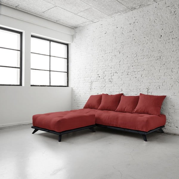 Sofa "Senza" juoda / aistringai raudona-image-4