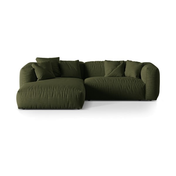 Modulinė kampinė sofa žalios spalvos (su kairiuoju kampu) Martina – Micadoni Home