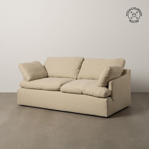 Smėlio spalvos iš lino sofa 180 cm – Ixia-image-1
