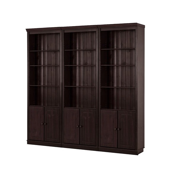 Iš pušies masyvo knygų spinta  rudos spalvos 222x223 cm Anita – Støraa-image-2