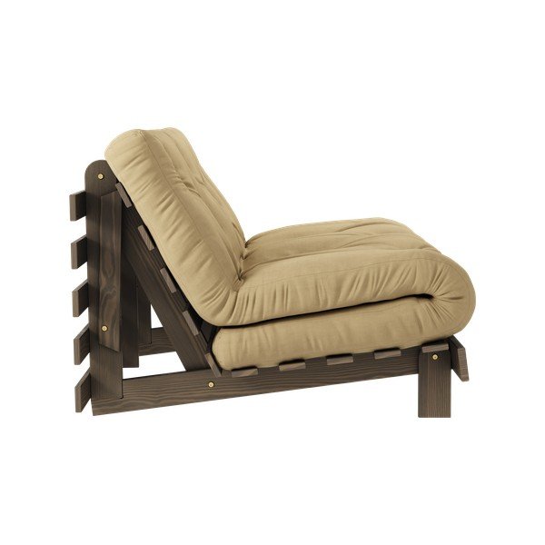 Sulankstoma sofa garstyčių spalvos/smėlio spalvos 140 cm Roots – Karup Design-image-4