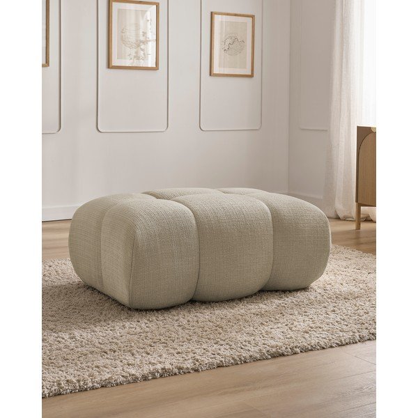 Smėlio spalvos iš šenilinio audinio taburetė Ivane – Bobochic Paris-image-1