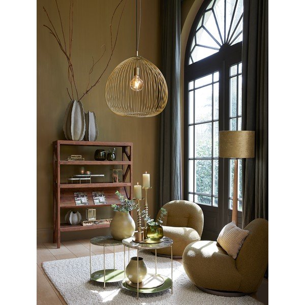 Iš boucle krėslas žalios spalvos Gumaca – Light & Living-image-4