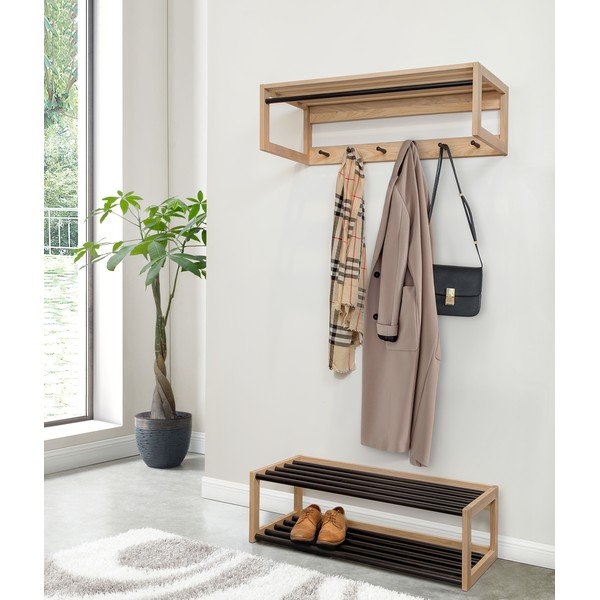 Sieninė lentyna iš ąžuolo masyvo Woodman Slussen Puro-image-4