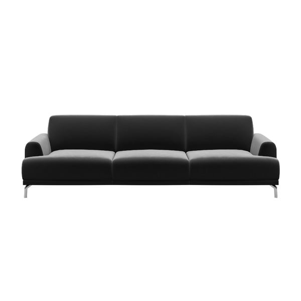 Tamsiai pilka aksominė sofa MESONICA Puzo, 240 cm