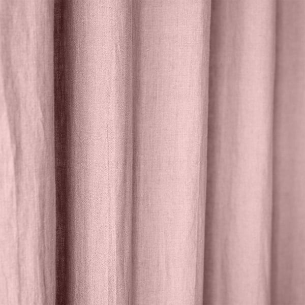 Šviesiai rausvos lininės užuolaidos su tuneliu Linen Tales Night Time, 275 x 140 cm-image-1