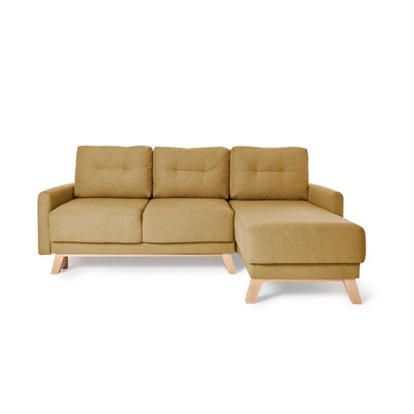 Geltona modulinė kampinė sofa-lova Bonami Selection Pop-image-2