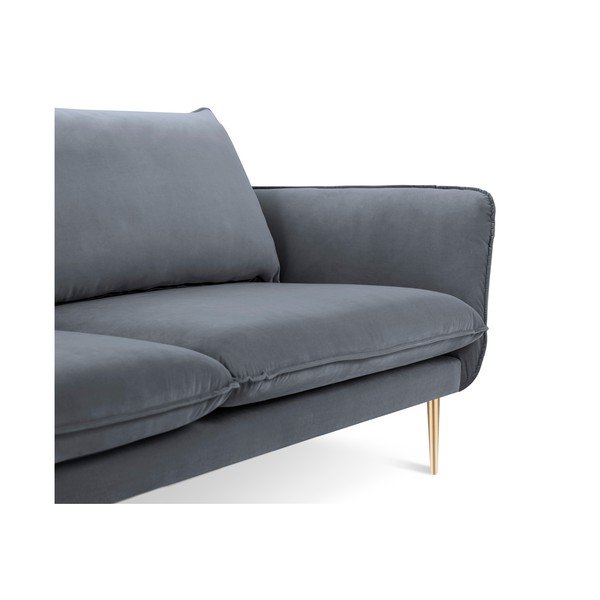 Pilka aksominė sofa Cosmopolitan Design Florence, 160 cm-image-3