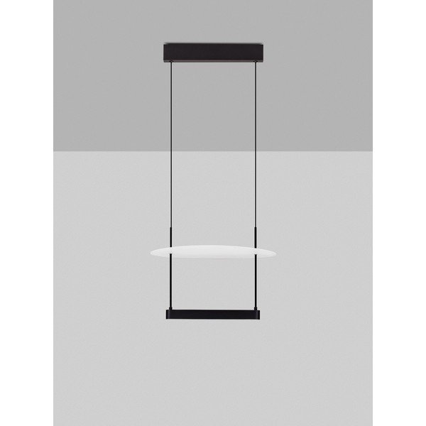Baltos spalvos/matinės juodos spalvos iš aliuminio kabantis šviestuvas LED su pritemdymo funkcija ø 40 cm Diona – Nova Luce-image-4