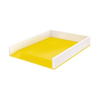 Baltos ir geltonos spalvos dokumentų dėklas Leitz WOW