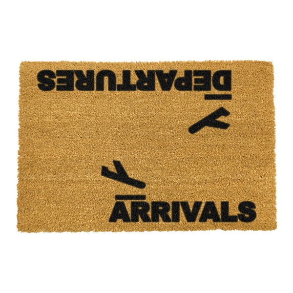 Natūralaus pluošto kilimėlis Artsy Doormats Arrivals and Departures, 40 x 60 cm