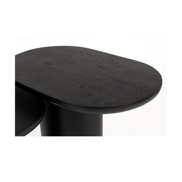 Iš mango medžio paviršiaus šoniniai stalai 2 vnt. 37x56 cm Bela – White Label-image-4