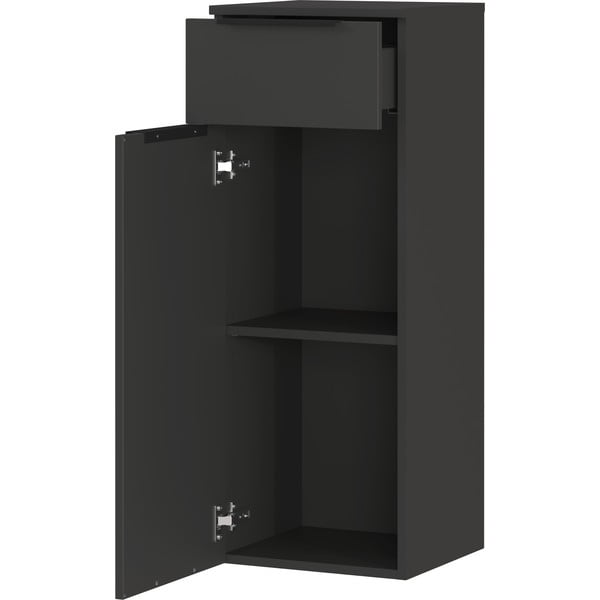 Aukšta/pakabinama vonios daiktadėžė antracito spalvos 36x93 cm Crandon – Germania-image-3