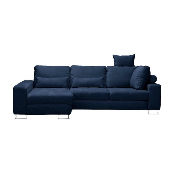 Tamsiai mėlyna kampinė sofa lova "Windsor & Co Sofas", kairysis kampas "Alpha