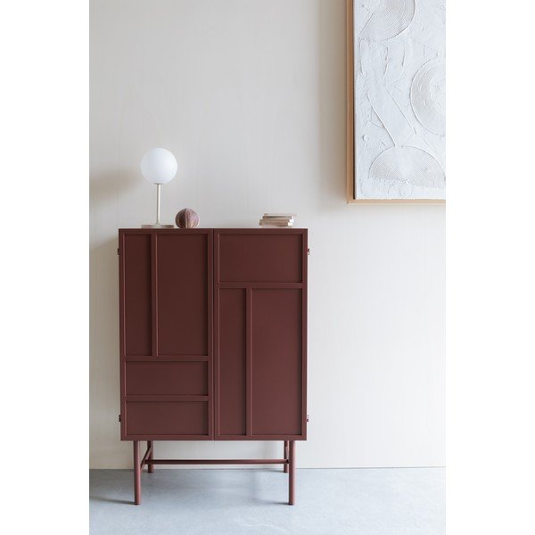 Raudonos spalvos iš metalo spintelė 70x105x35 cm Davis – White Label-image-1